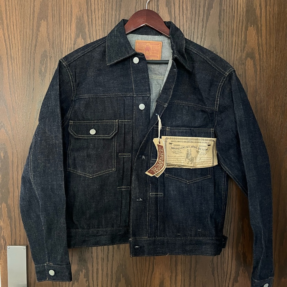 Bronson Lot 52807XX 1954 Type 2 14.5 oz Selvedge Denim Jacket, size small